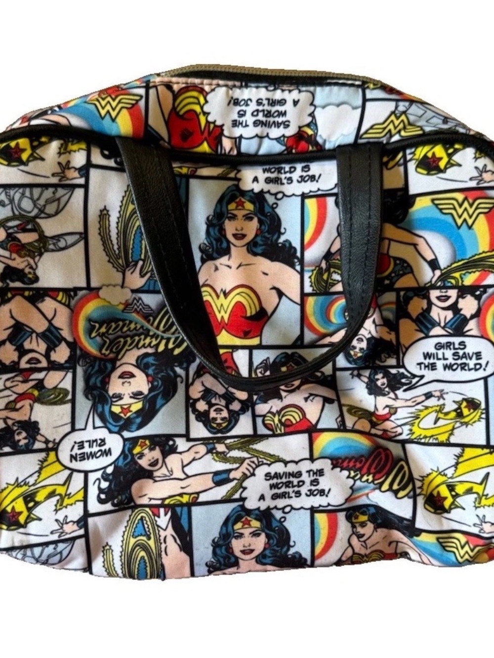 London Soho New York Wonder Woman Cosmetic Bag Pop Art